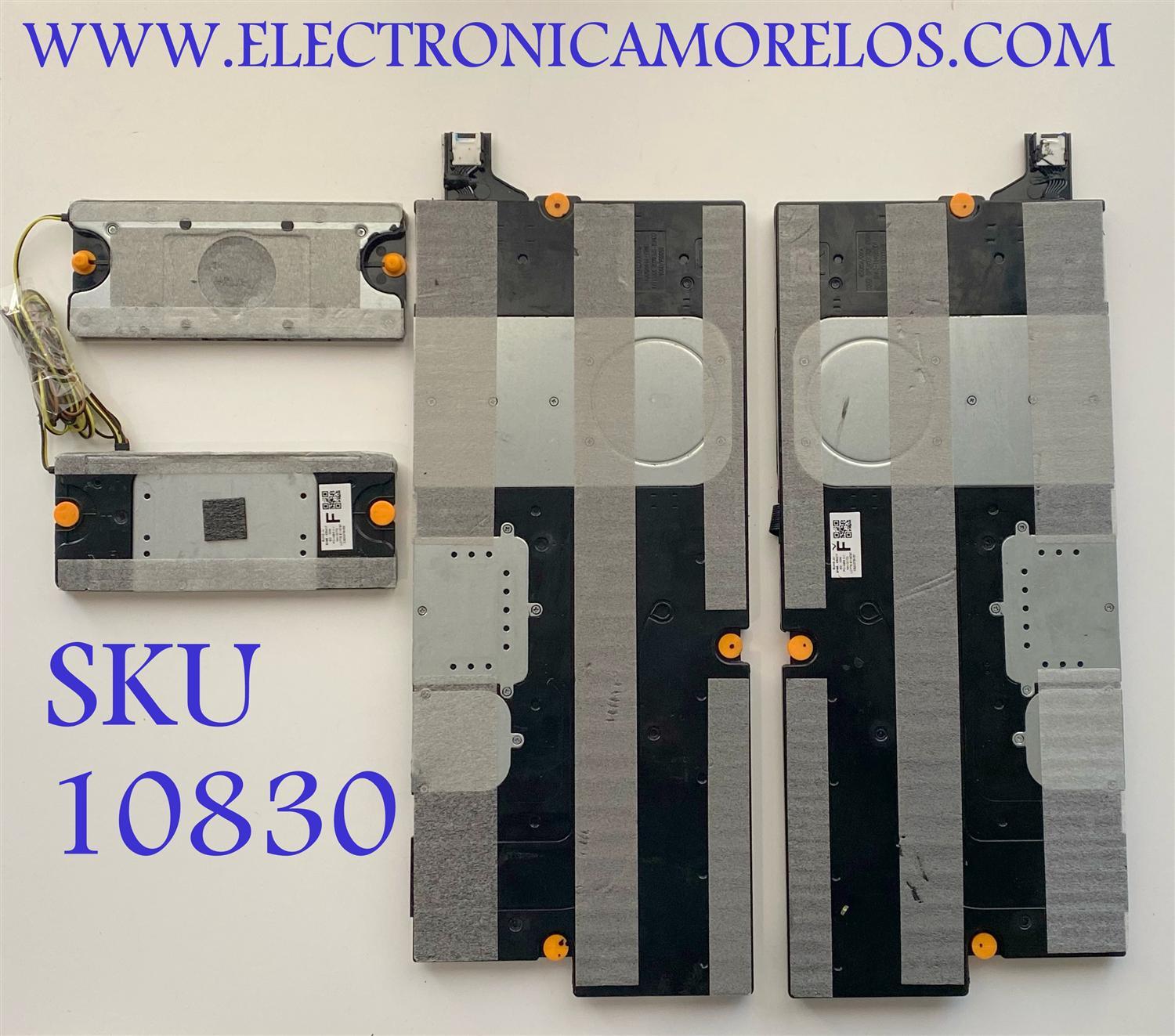 KIT DE BOCINAS ORIGINAL PARA TV SAMSUNG 4 PIEZAS / NUMERO DE PARTE BN96-53041F / BN63-19468X / BN9653041F / BN63-19466X / LLOTTE E116797 / 6Ω / 10W / NH-1017D / C32C07SV33 / PANEL CY-TA085FMAV1H / MODELO QN85QN90AAFXZ AC05 / QN85QN85CDFXZA CA01